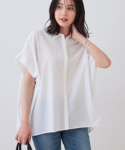 【SETUP可能／涼しい】コットンオーバーシャツ