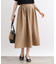 【洗える／SETUP可能／ワッシャー素材】タックデザインスカート
