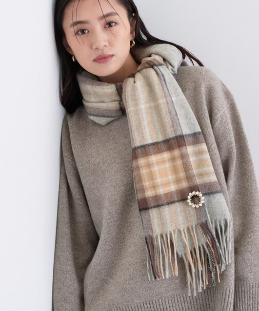 ウォッシャブルウールストール