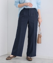 【褒められパンツ/ウール調素材】ラメ混ワイドパンツ