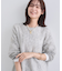 【キッドモヘア素材】ラウンドヘムニット