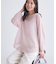 【キッドモヘア素材】ラウンドヘムニット