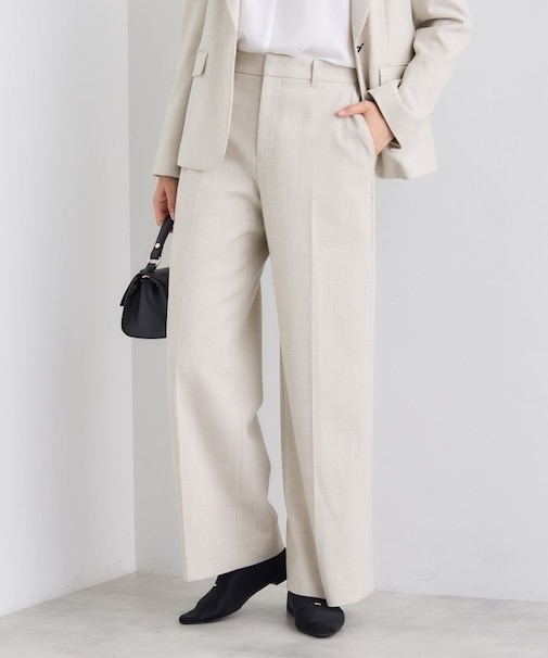 【日本製/通勤スーツ】プレシャスドビー ワイドパンツ