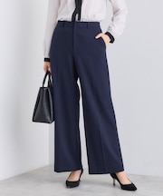 【日本製／通勤スーツ】プレシャスドビー ワイドパンツ