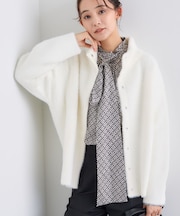 スタンドネック シャギーモールニット