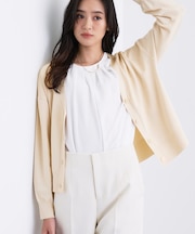 Vネック ストレッチカーディガン