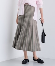 【洗える/SETUP可能】ジャカードニット プリーツスカート