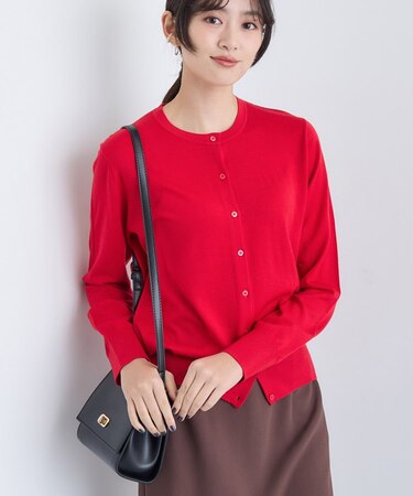 【洗える】ハイゲージニットカーディガン