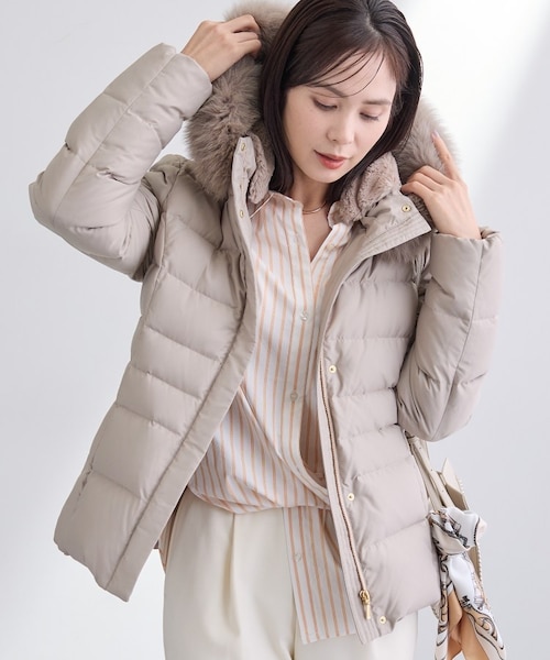 期間限定】INDIVI ショートダウンジャケット ネイビー INDIVI ネイビー