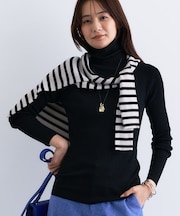 【洗える／毛玉になりにくい】エクストラファインウール リブタートルニット