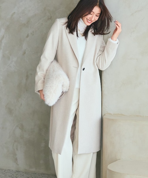 【名品コート／日本製】ウール100％チェスターコート