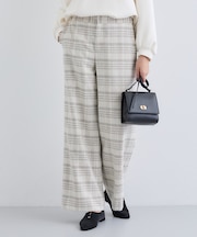 【褒められパンツ／ウール混】ウォームウール ワイドパンツ