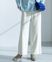 【褒められパンツ／ウール混】ウォームウール ワイドパンツ