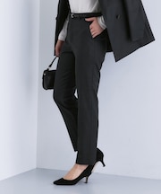 【日本製／スーツ／通勤】シルクウールストレッチ テーパードパンツ