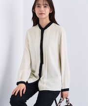 【きれいめ／オフィス／セレモニー】2WAYリボンタイブラウス