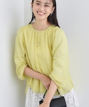 【袖コンシャス】シアードットブラウス