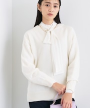 【洗える/カシミヤ混】ボトルネック ドルマンスリーブニット