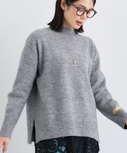 【冬ニット人気NO.1!/カシミヤ混】ミドルゲージハイネックニット