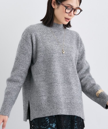 【冬ニット人気NO.1!/カシミヤ混】ミドルゲージハイネックニット