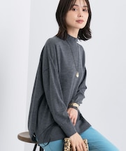 【洗える/毛玉になりにくい】エクストラファインウール ハイネックニット