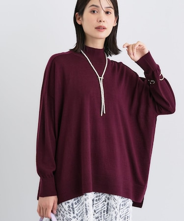 【洗える／毛玉になりにくい】エクストラファインウール ハイネックニット