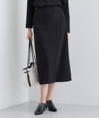 【SETUP可能/洗える/UVケア】ライトジャージ セミフレアスカート