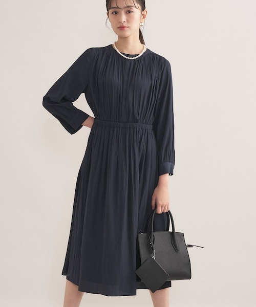 洗える／セレモニー】ギャザーフレアワンピース｜インディヴィの通販