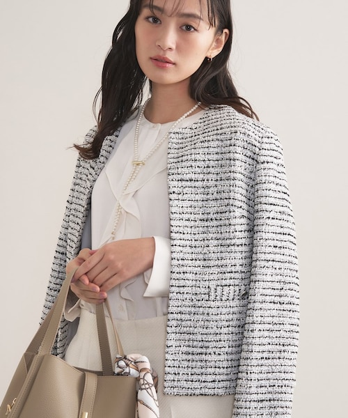 上品光沢／セレモニー／SETUP可能】切り替えデザインジャケット