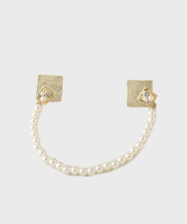 【贈り物／クリスマス】ブリッジパール調ブローチ