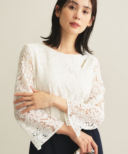 新品未使用MAISON MARBLE フラワーレースブラウス 着痩せする大人可愛いレディースファッション通販サイト｜MAISON