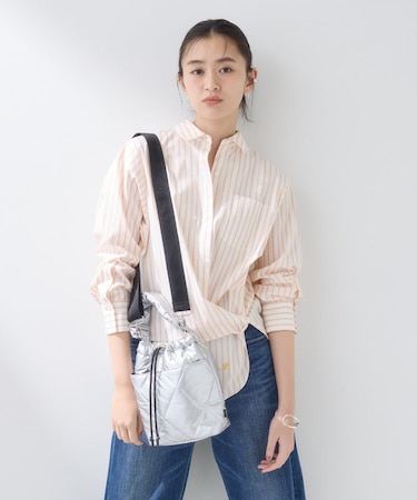 【大人カジュアル/ショルダー付】ふかふか巾着バッグ