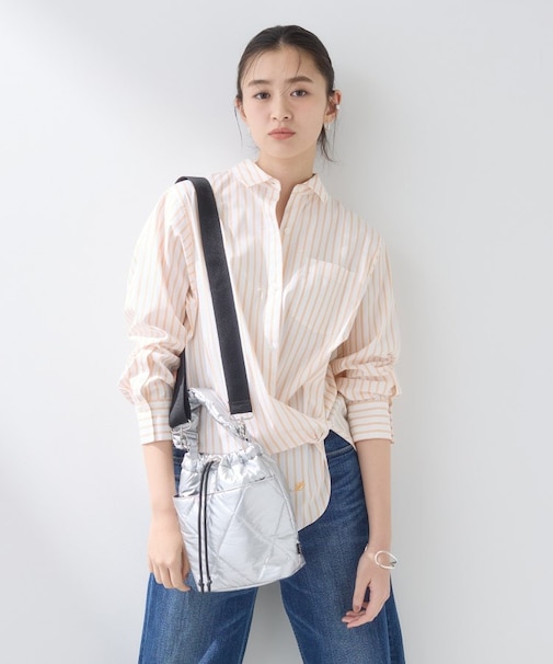 【大人カジュアル/ショルダー付】ふかふか巾着バッグ