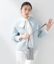 【大人ラメ／スマホ入れ】ニット素材ミニポシェット