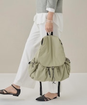 【超軽量／大人カジュアル】収納力◎！ギャザーフォルムリュック