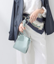 【合皮】スタッズ風メタルポシェットバッグ