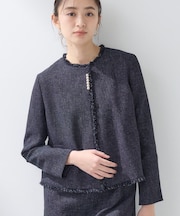 【軽量/セレモニー/SETUP可能】ストレッチツイードジャケット