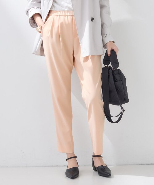 褒められパンツ／高ストレッチ】タックテーパードパンツ｜インディヴィ