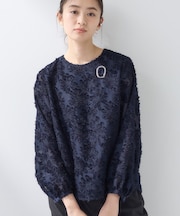 【華やか／大人シアー／セレモニー】カットフリンジブラウス