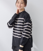 【カシミヤ混】ミドルゲージ ハイネックニット