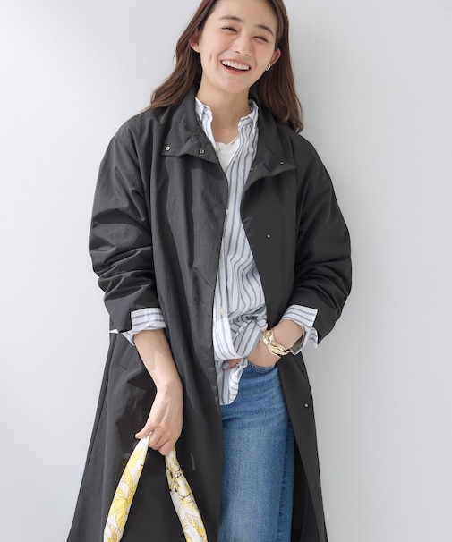 【撥水／軽量】ミニマル スタンドカラーコート