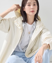 【撥水／フード取外し可】凹凸素材ブルゾン