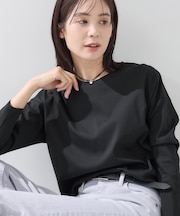 【洗える】きれいめラウンドテールロンT