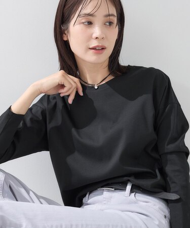 【洗える】きれいめラウンドテールロンT