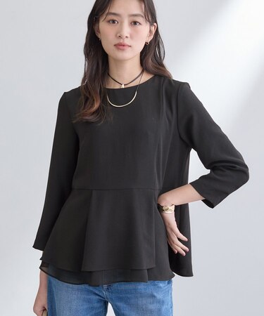 【洗える／UVケア／SETUP可】着る日傘ペプラムブラウス