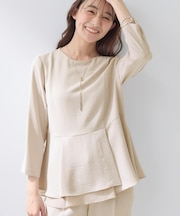 【洗える／UVケア／SETUP可】着る日傘ペプラムブラウス