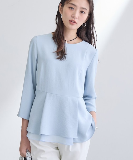 【洗える／UVケア／SETUP可】着る日傘ペプラムブラウス