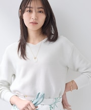 【洗える／軽量】きらめきVネックニット