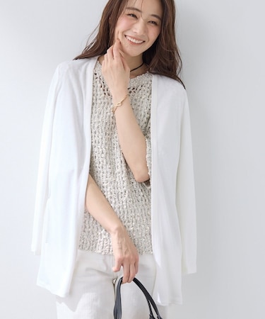 【UVケア】着流しミドル丈カーディガンジャージ