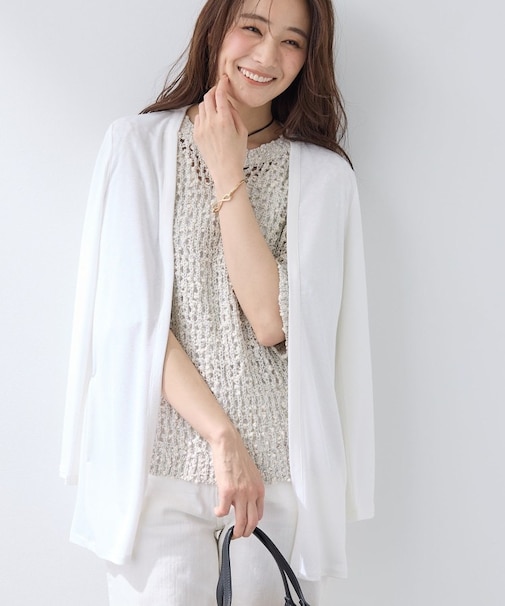 【UVケア】着流しミドル丈カーディガンジャージ