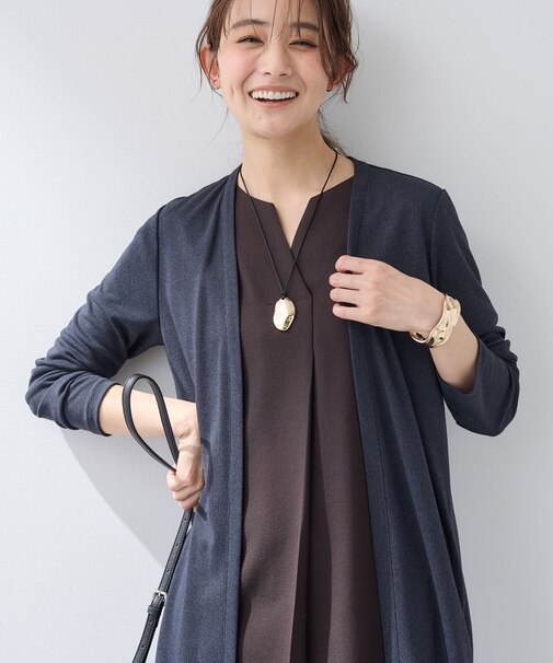【UVケア】着流しミドル丈カーディガンジャージ